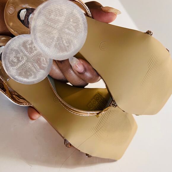 Unbranded Open Toe Rhinestone High Heel pump Shoes Size 40 - Picture 7 of 10